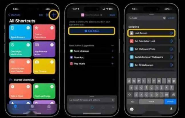 花山苹果14锁屏维修店分享iPhone14升级iOS16.4后如何创建锁屏快捷方式 