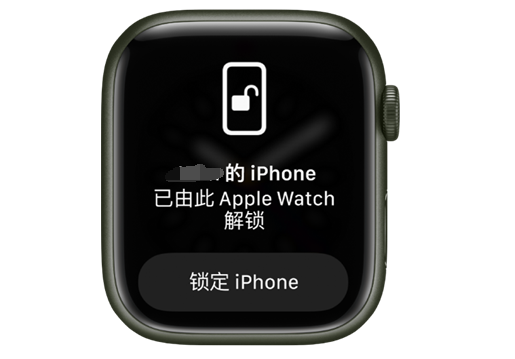 花山苹果手机维修分享用 AppleWatch 解锁配备面容 ID 的 iPhone方法 